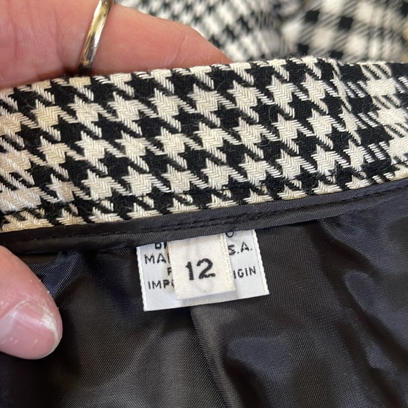 Christian Dior 1980s houndstooth print plaid skirt set - Picture 9 of 9